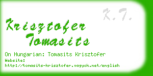 krisztofer tomasits business card